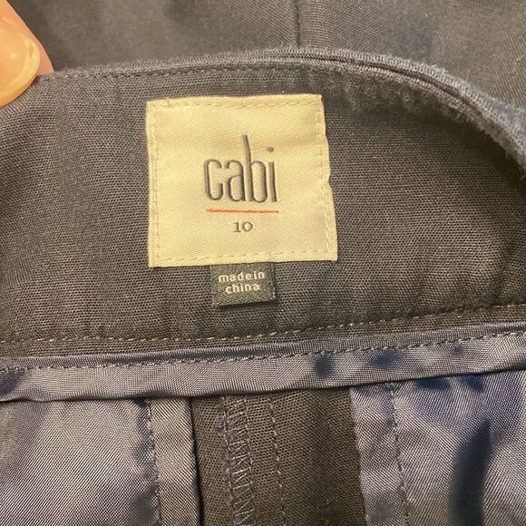 CAbi Navy Blue Nautical Mariner Trouser Pants Style 5077L Size 10 - Picture 8 of 10